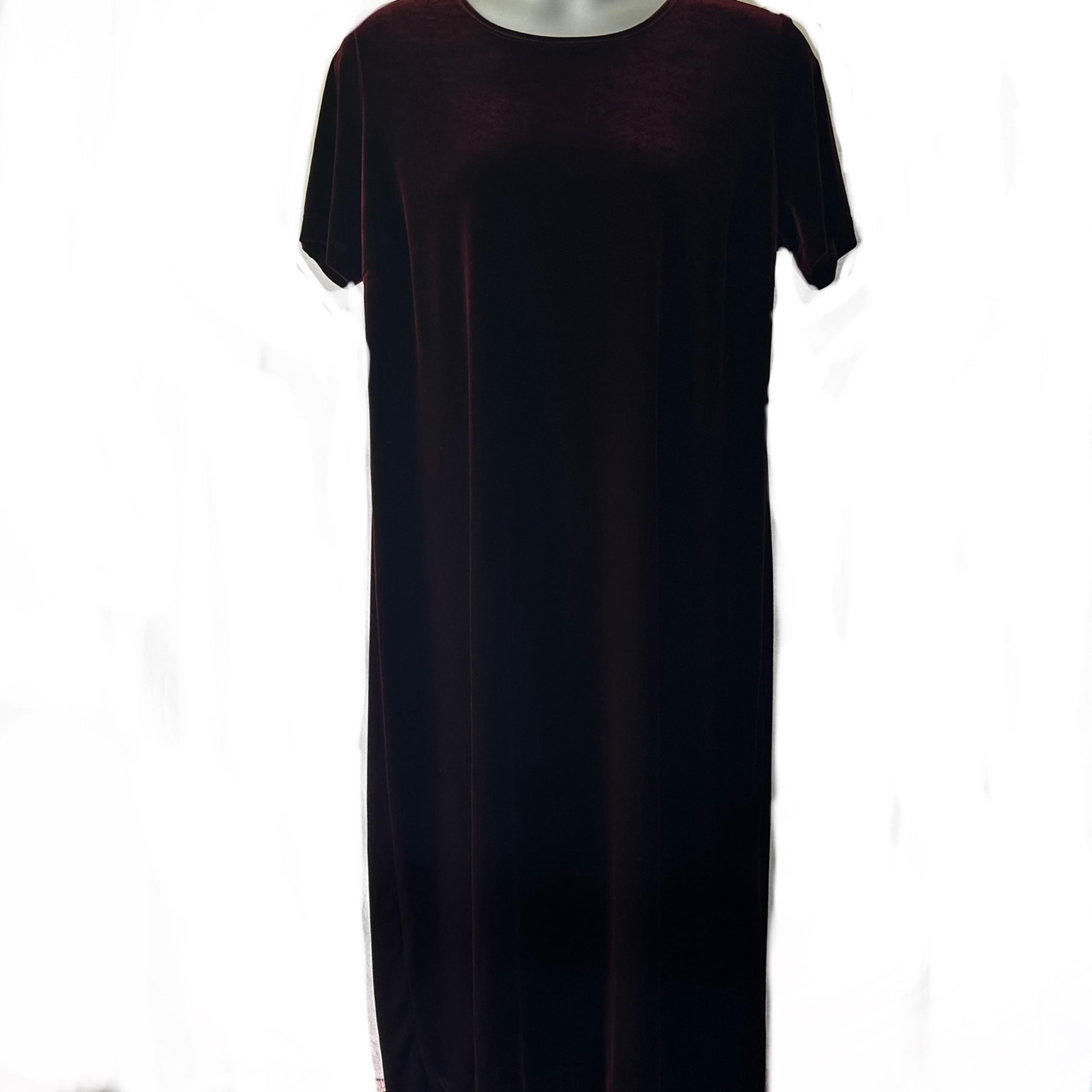 Womens Vintage Y2K Studio Ease Deep Red Velvet Dress Sz 20W Whimsigoth Elegant