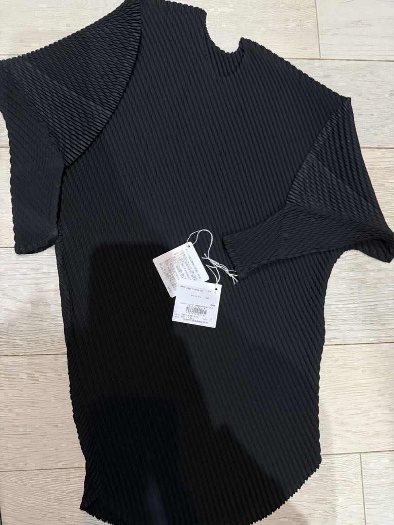 ISSEY MIYAKE Rib Knit Top Black Size 2
