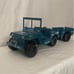 Vintage Empire Military Jeep 1973 Blue Plastic Trailer 12