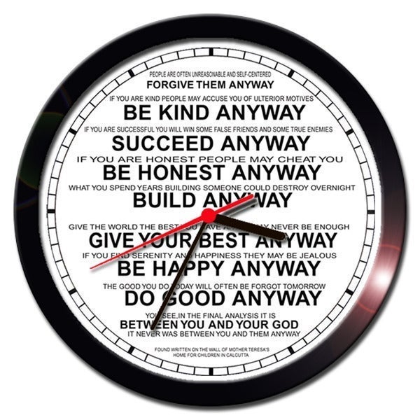 ANYWAY WALL CLOCK GOD's PROVIDENCE