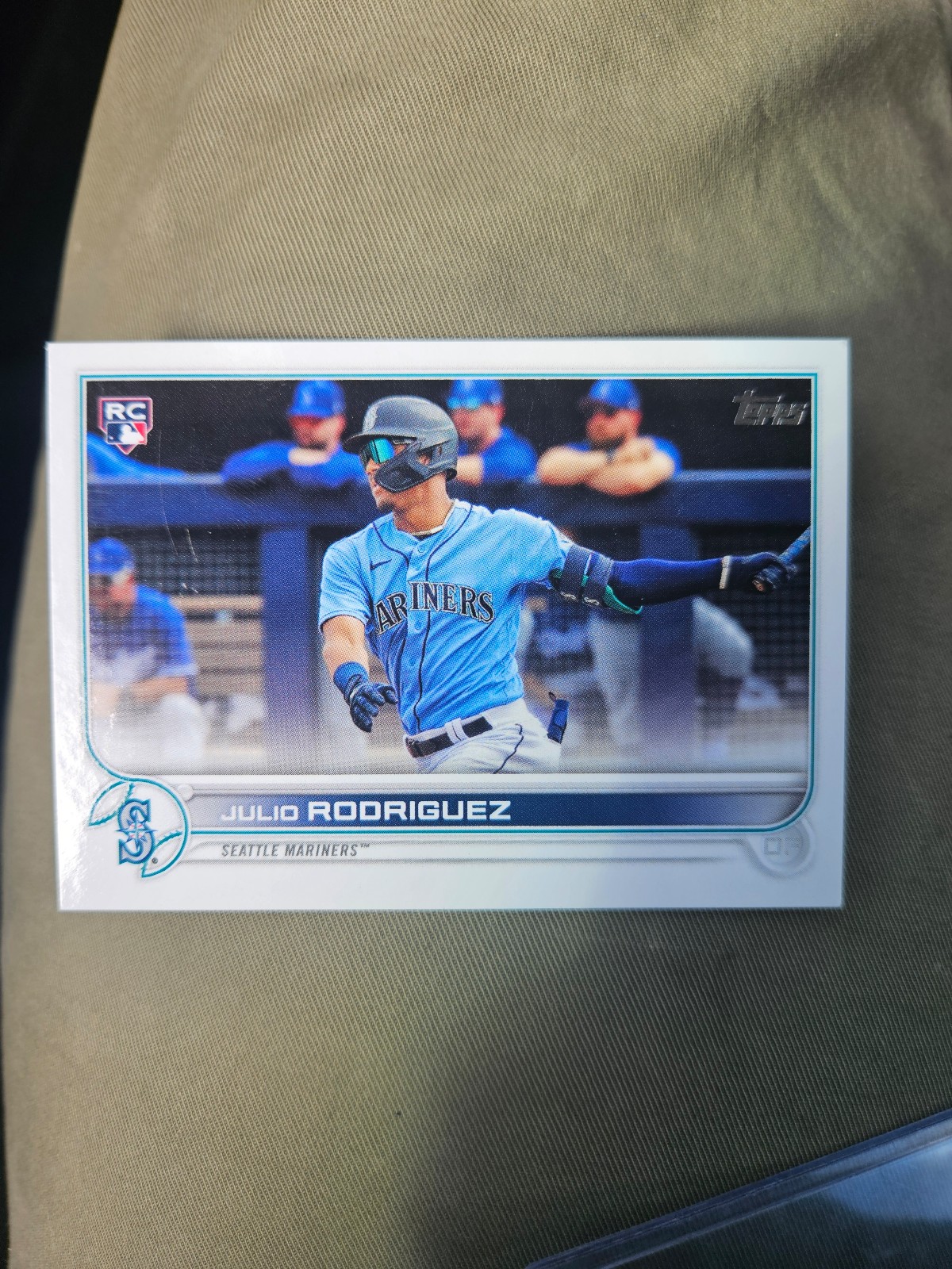 Julio Rodriquez 2022 Topps Image Variation Rookie Card Mariners surface scratch