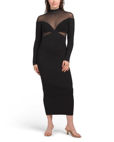 BARDOT Aperol Knit Midi Dress M