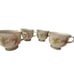 Mikasa Continental Janette Footed Cups and Saucers Lot of 4 Vintage Multi-Floral