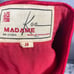 Vintage Madame Koo Chinese Cheongsam red satin Dress sz 8 side slits brocade
