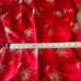 Vintage Madame Koo Chinese Cheongsam red satin Dress sz 8 side slits brocade