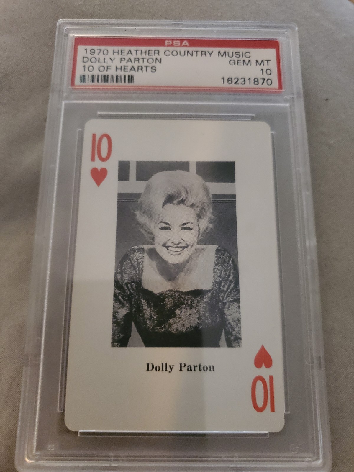 Dolly Parton PSA Gem Mint 10 Graded Card 10 of Hearts.