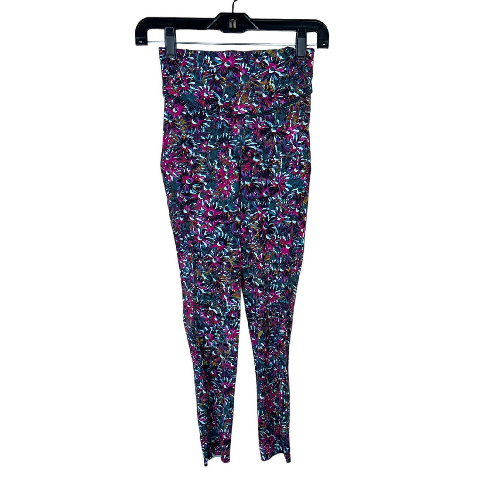 Lululemon Base Pace High Rise Running Tight 4 Floral Electric Multi Print Nulux