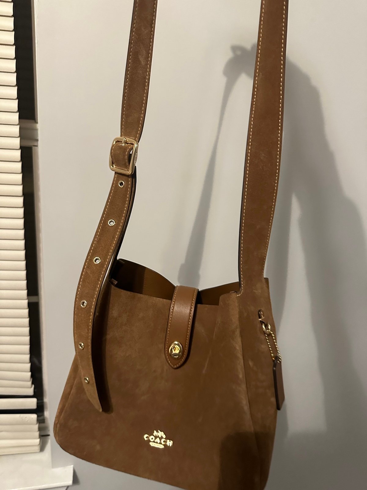 Coach suede Hadley bag.