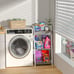keomaisyto Bathroom Floor Storage Shelf with Drawer, White