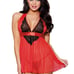 Mesh Halter Babydoll w/Matching G-String