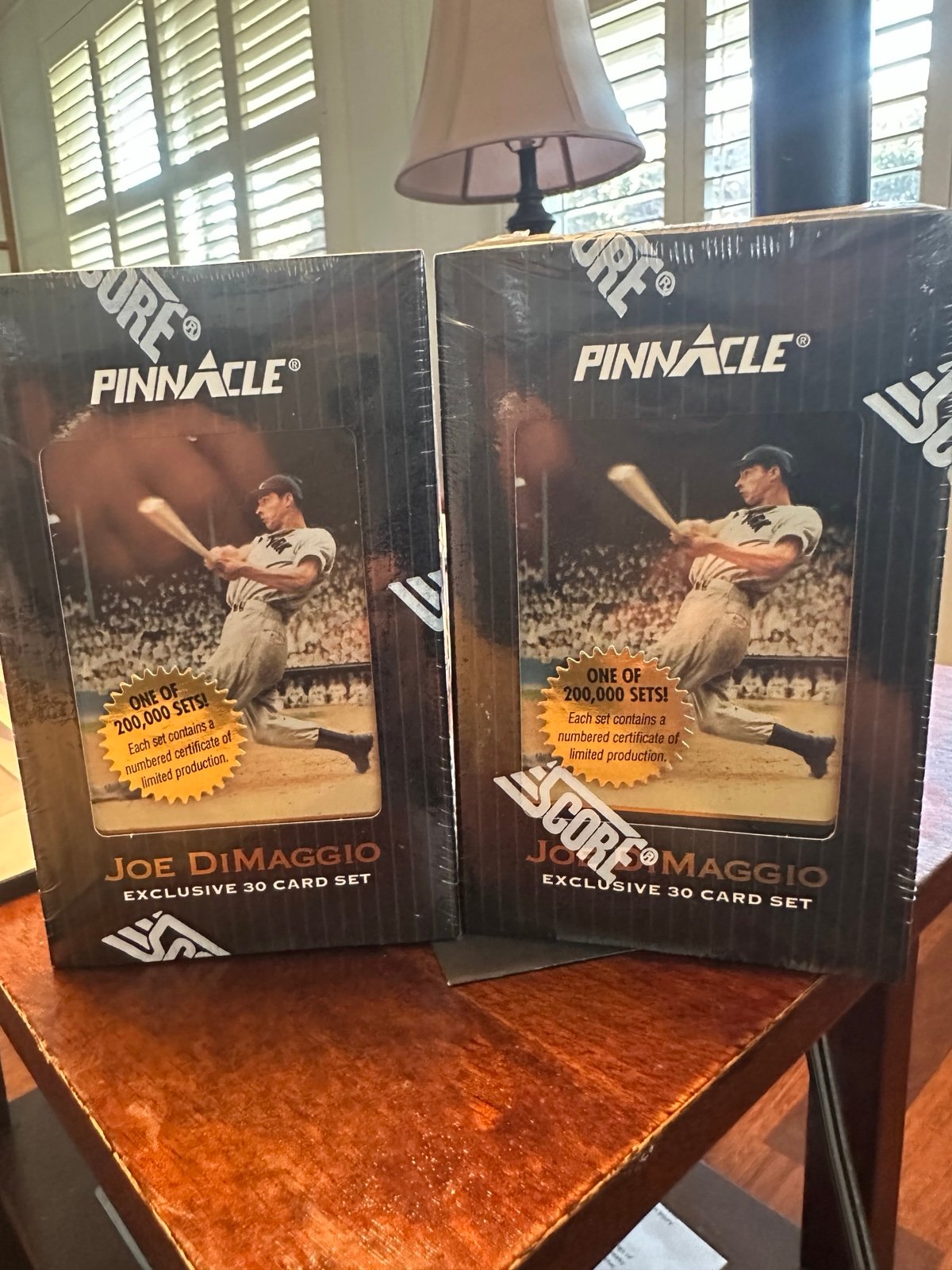 This two set Pinnacle each one is of only one of 200,000 sets made of Joe D.