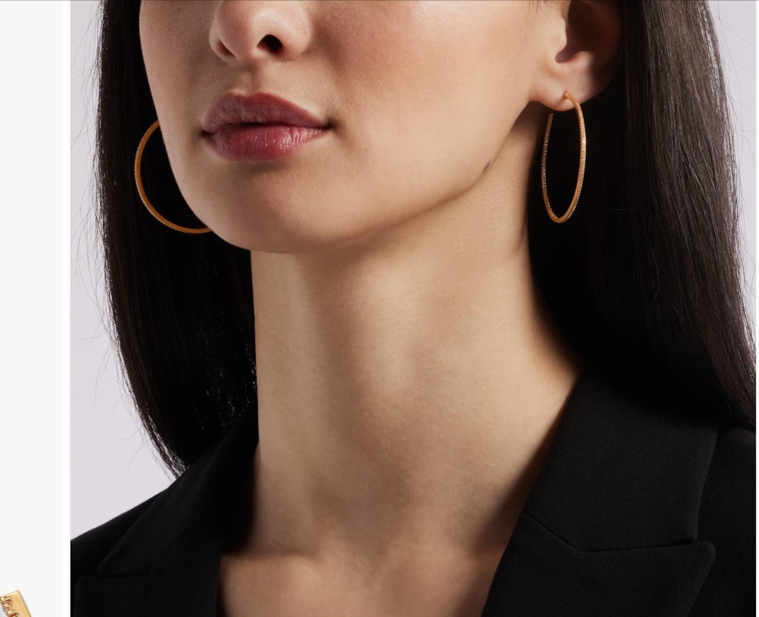 Nordstrom Demi Fine Pavé Cubic Zirconia Hoop Earrings