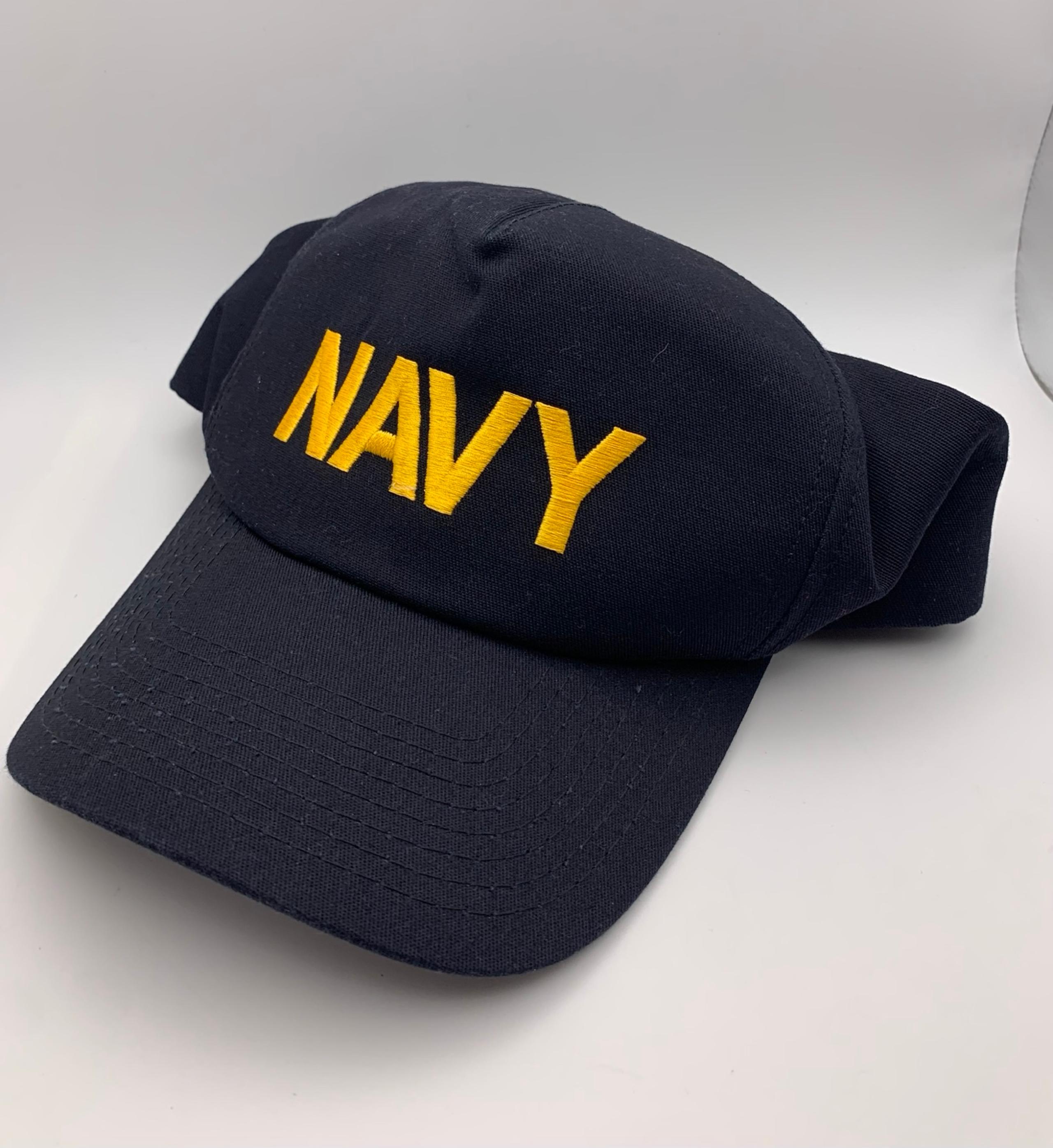 Vintage US NAVY Blue Trucker SNAPBACK Made in USA Hat Adjustable Baseball Cap