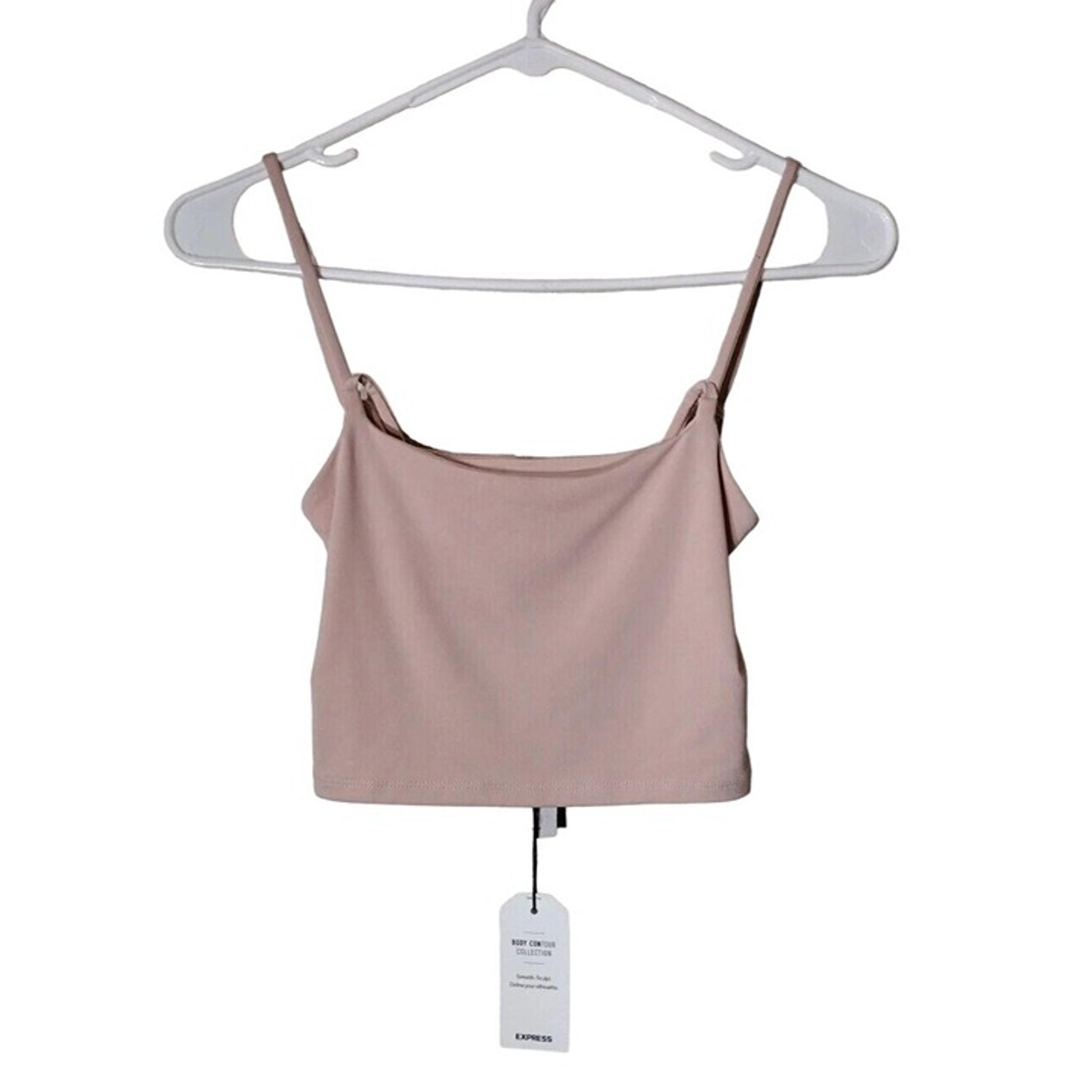 Express Top Womens XS Cropped Halter Pale Pink