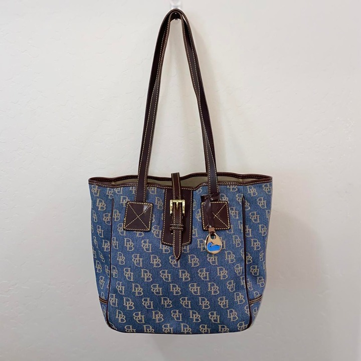 Dooney & Bourke Monogram Canvas Denim Tote