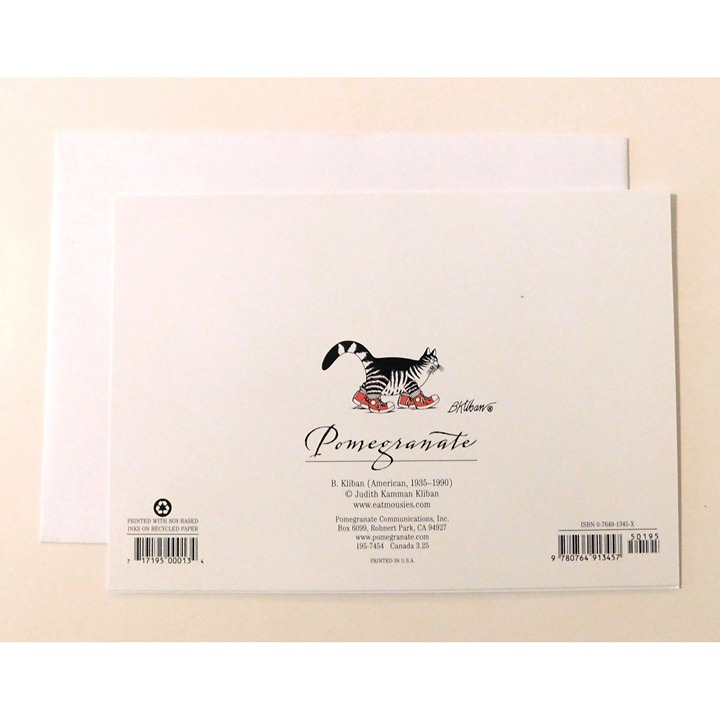 B. Kliban Cat Aerobics At The Gym Blank Notecard Envelope 6.75" x 4.75" - detail