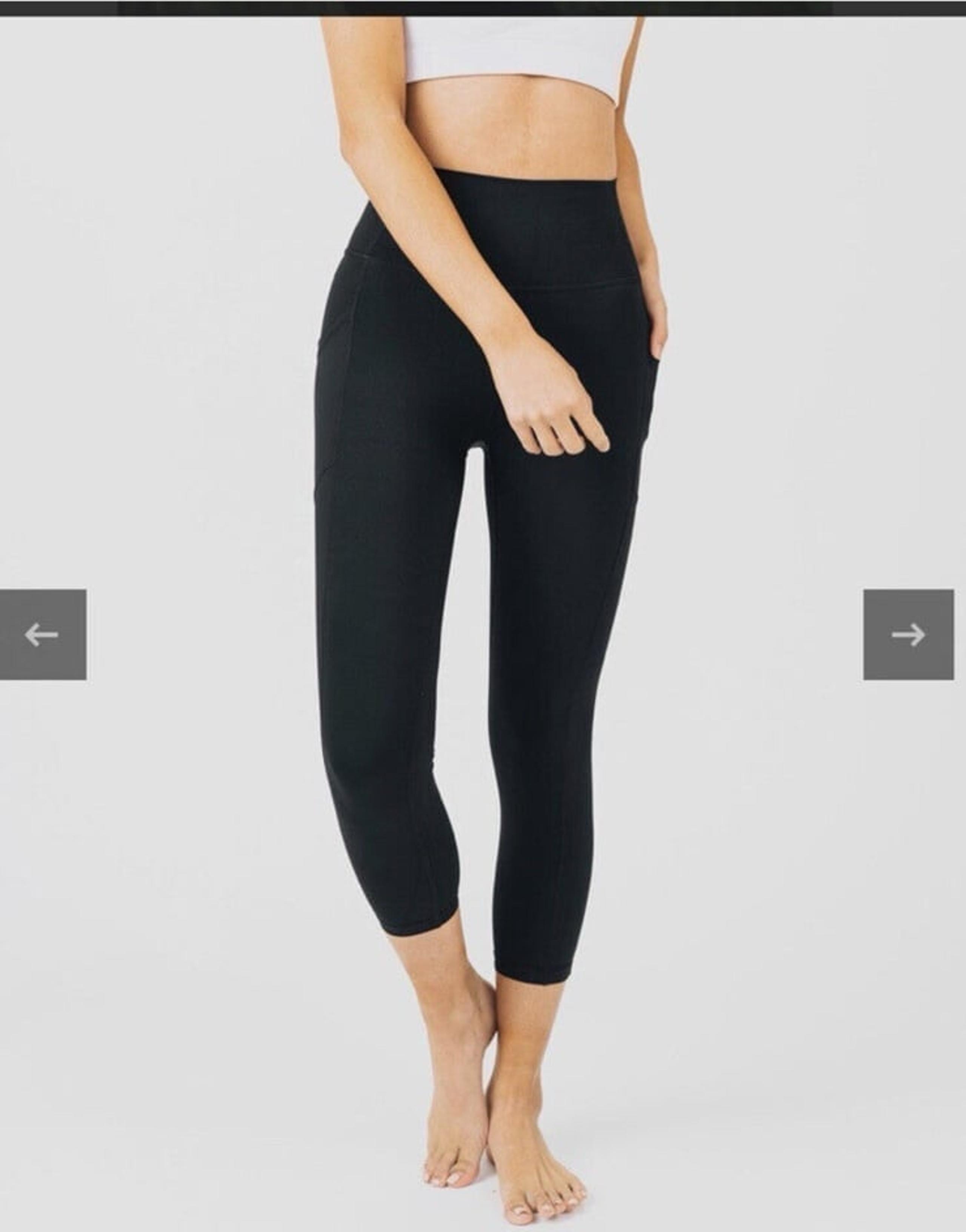 Zyia Black Pocket Brilliant Hi-Rise Capri 20”