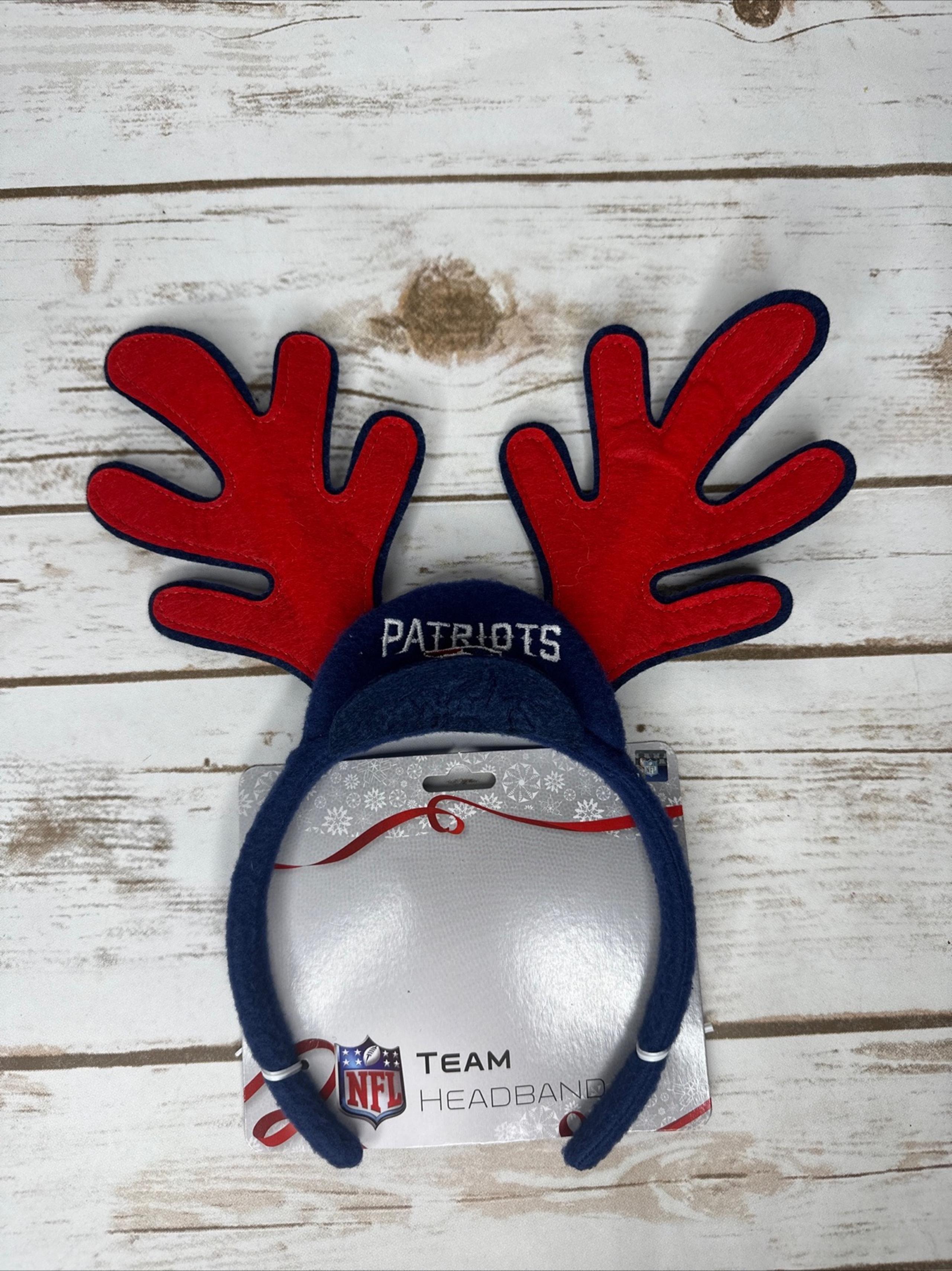 New England Patriots Reindeer Ears Headband Holiday Hat Christmas Head Wear #1