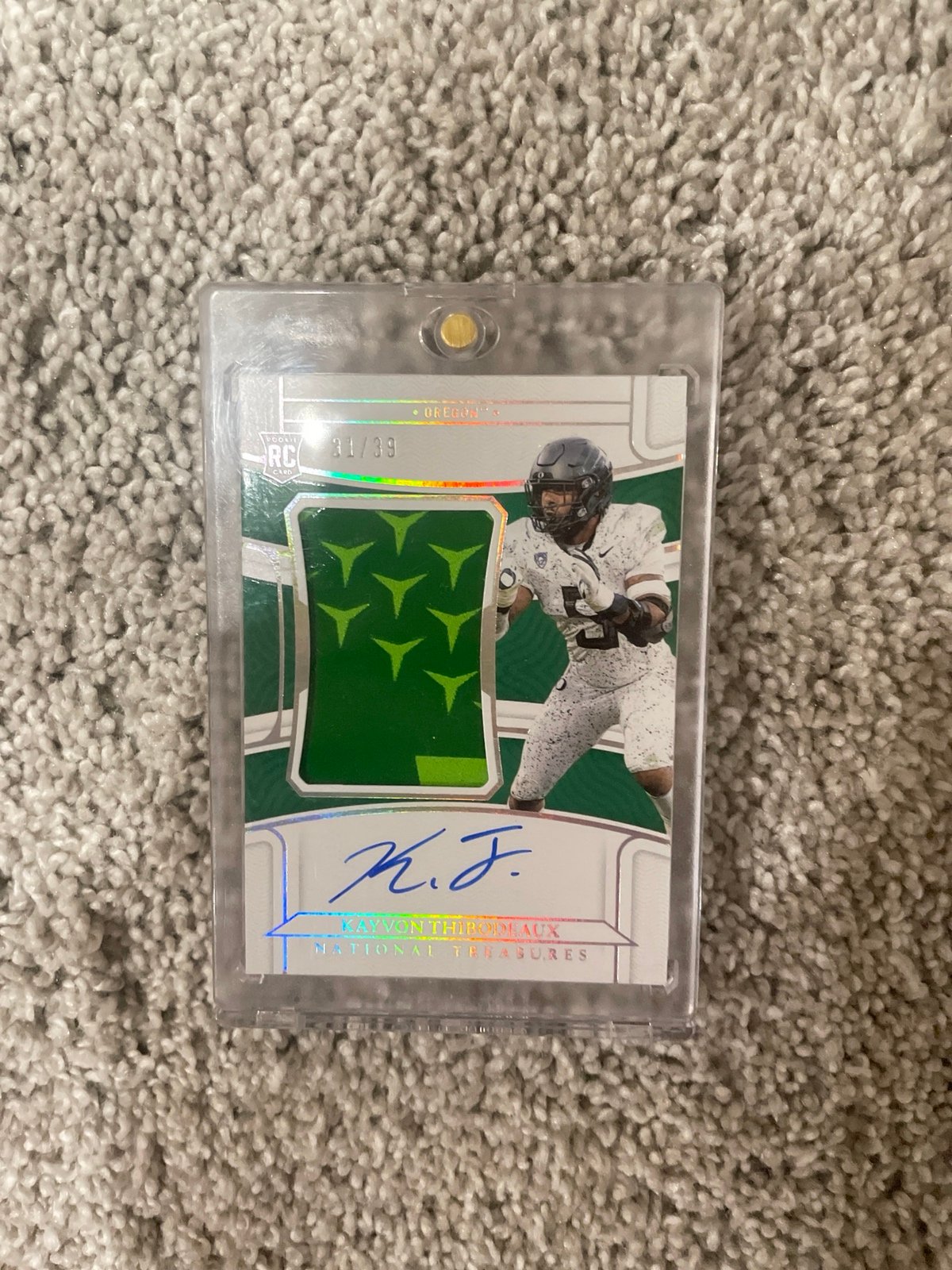 Kayvon Thibodaux RPA national treasures/39 card