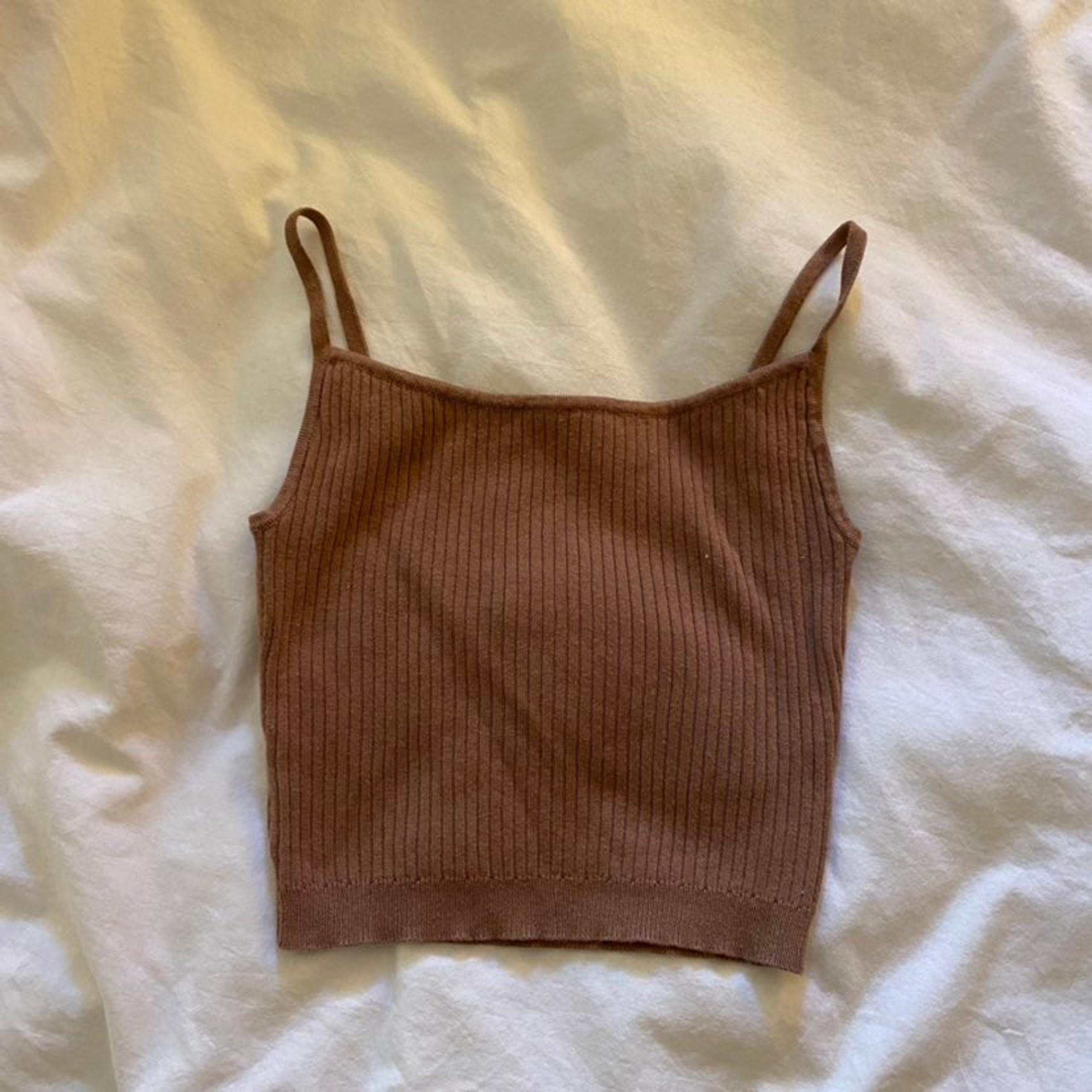 PACSUN - LA Hearts Brown Crop Top
