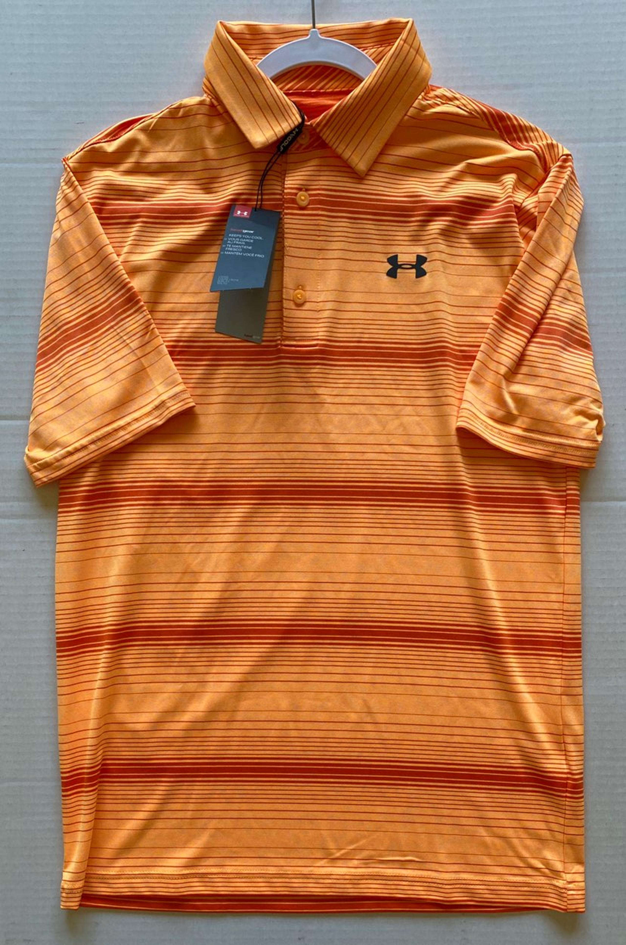 Mens Under Armour Polo golf tee shirt Or