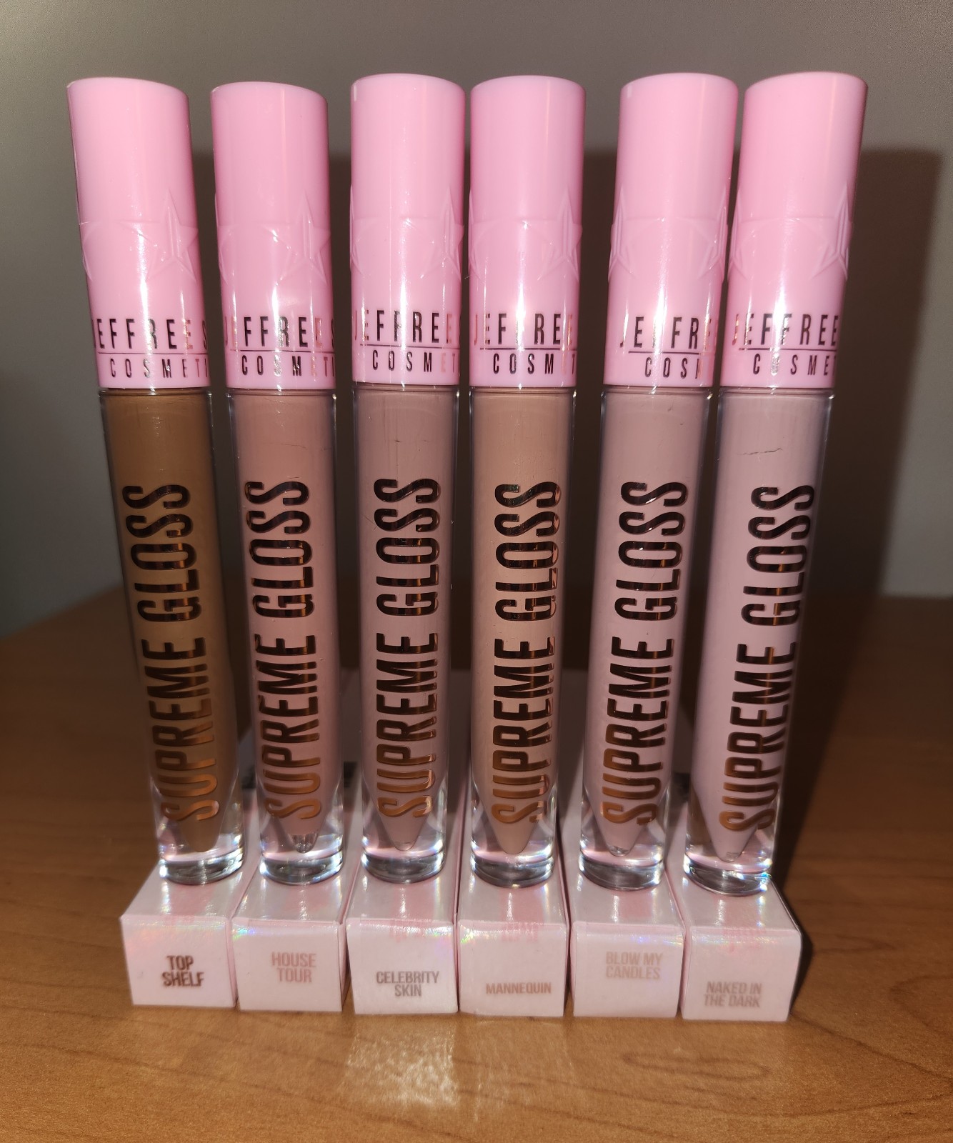 Jeffree Star Supreme Gloss Set of 6 - Bundle of nudes & browns - BNIB