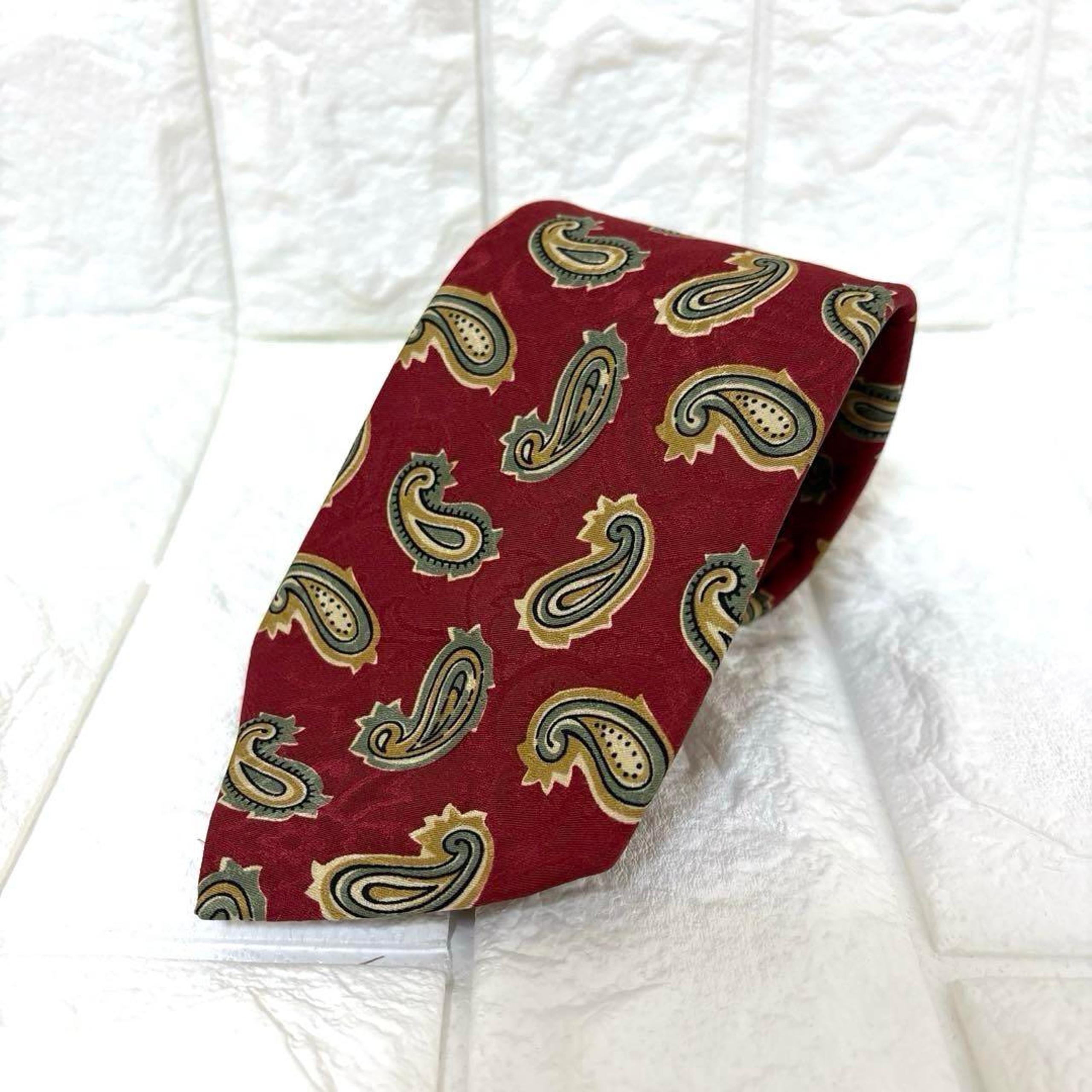 Chanel Brand Silk Tie, Paisley Pattern, All-Over Print, Made in Italy, Luxury