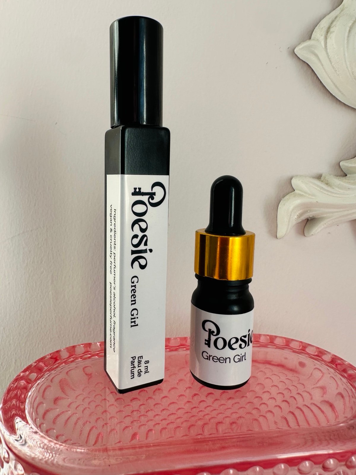 Poesie Green Girl Bundle Set - 8ml Travel EDP & 5ml Oil Perfume Dropper Lk New