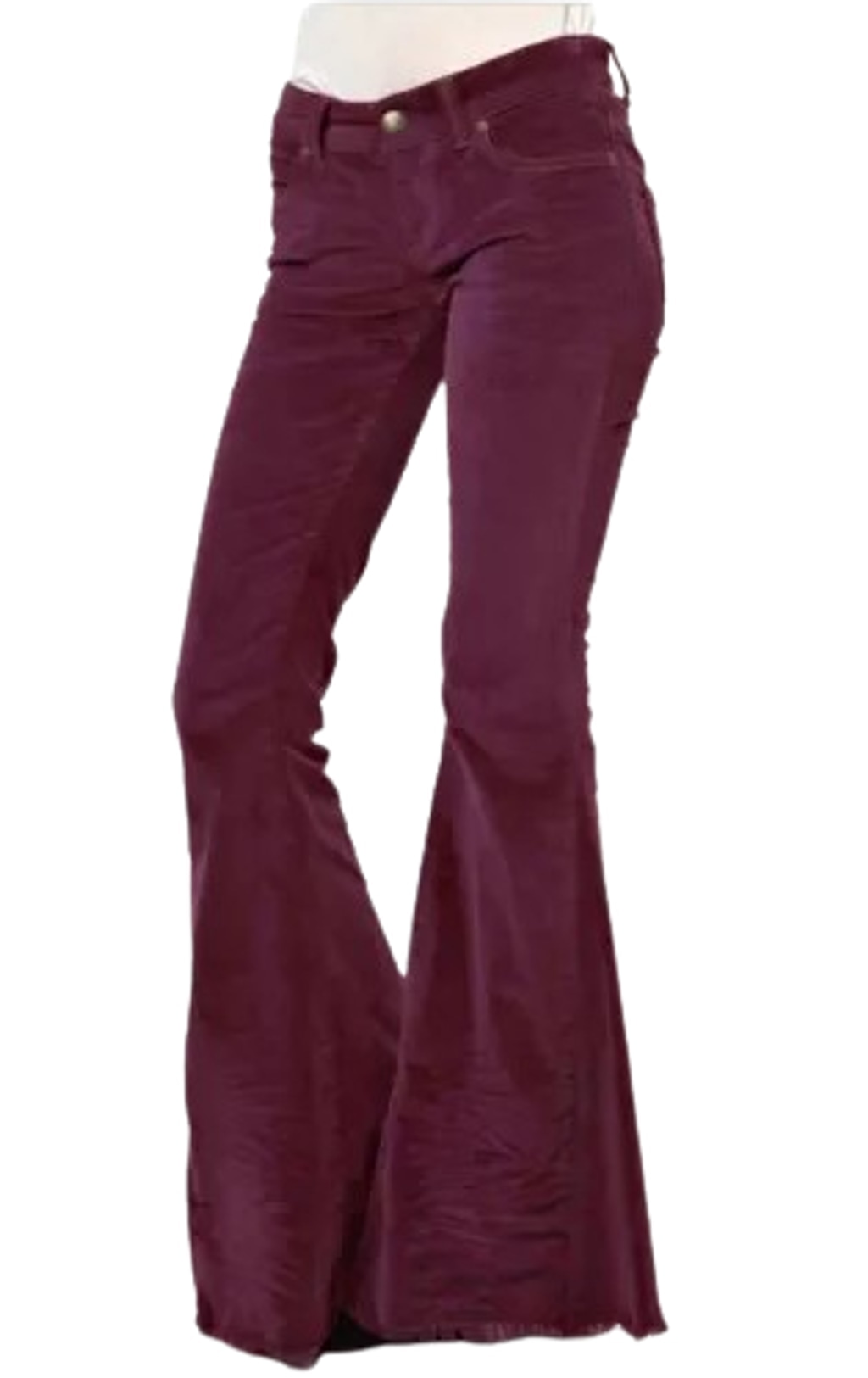 Free People Jayde Super Flare Cords Bell Bottom Jeans Womens 28 Red Corduroy