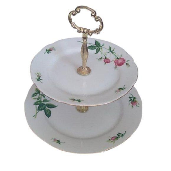 Christineholm Porcelain ROSE 2 Tier Tray
