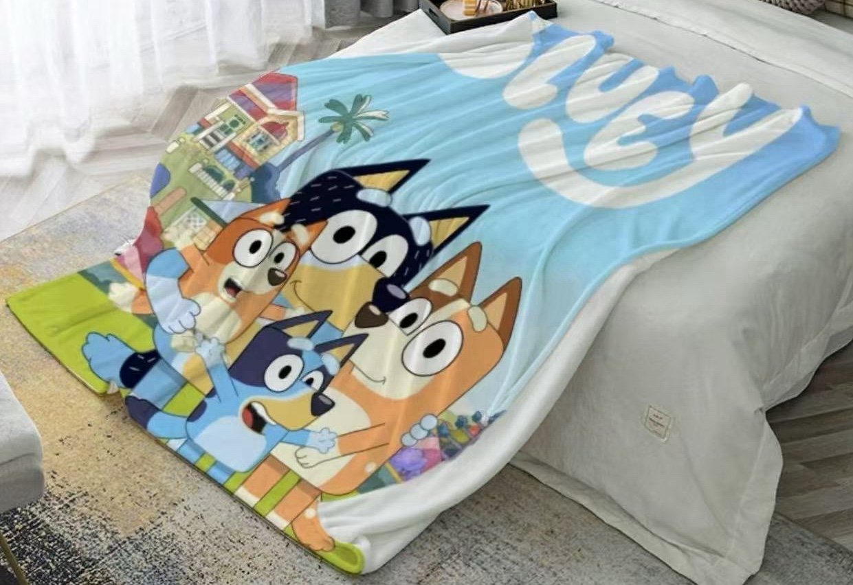 Bluey Character Blanket – Soft and Cozy