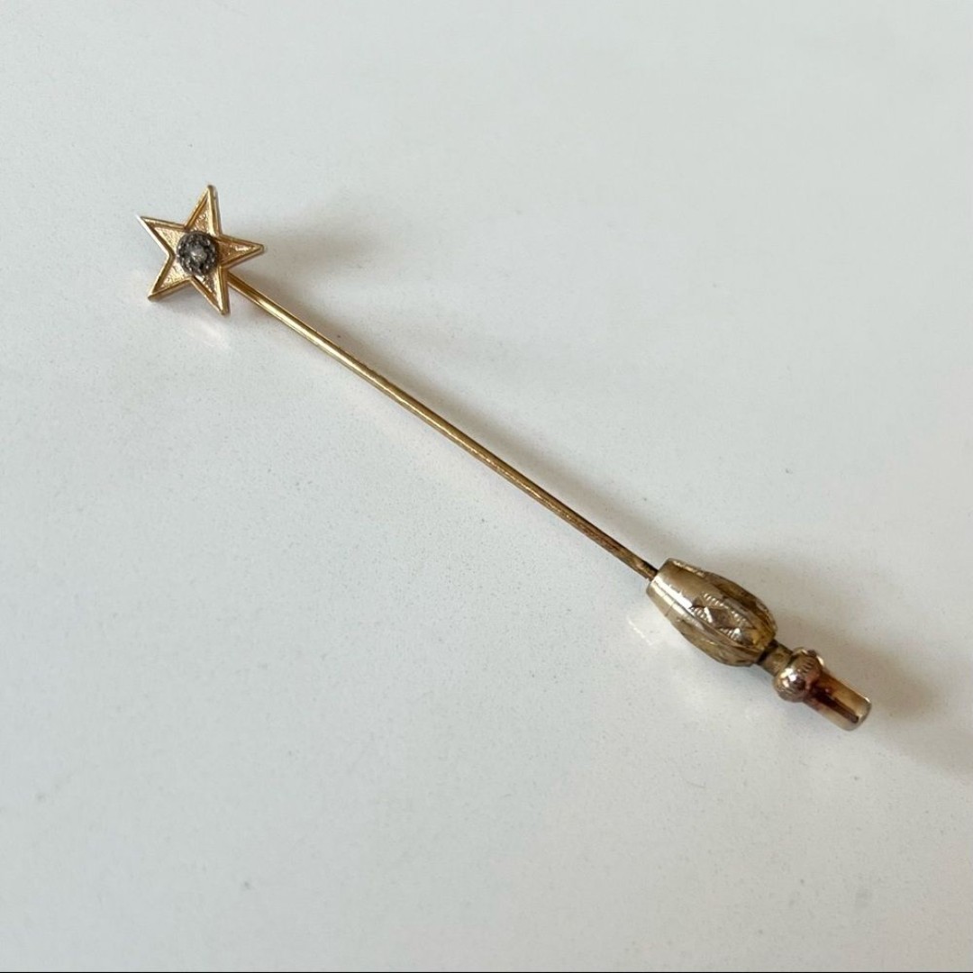 Vintage Gold Filled Star Stick Pin