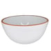 Large Heavy Ceramic Salad Serving Mixing Bowl w/Brown Terra Cotta Rope Edge | Ma