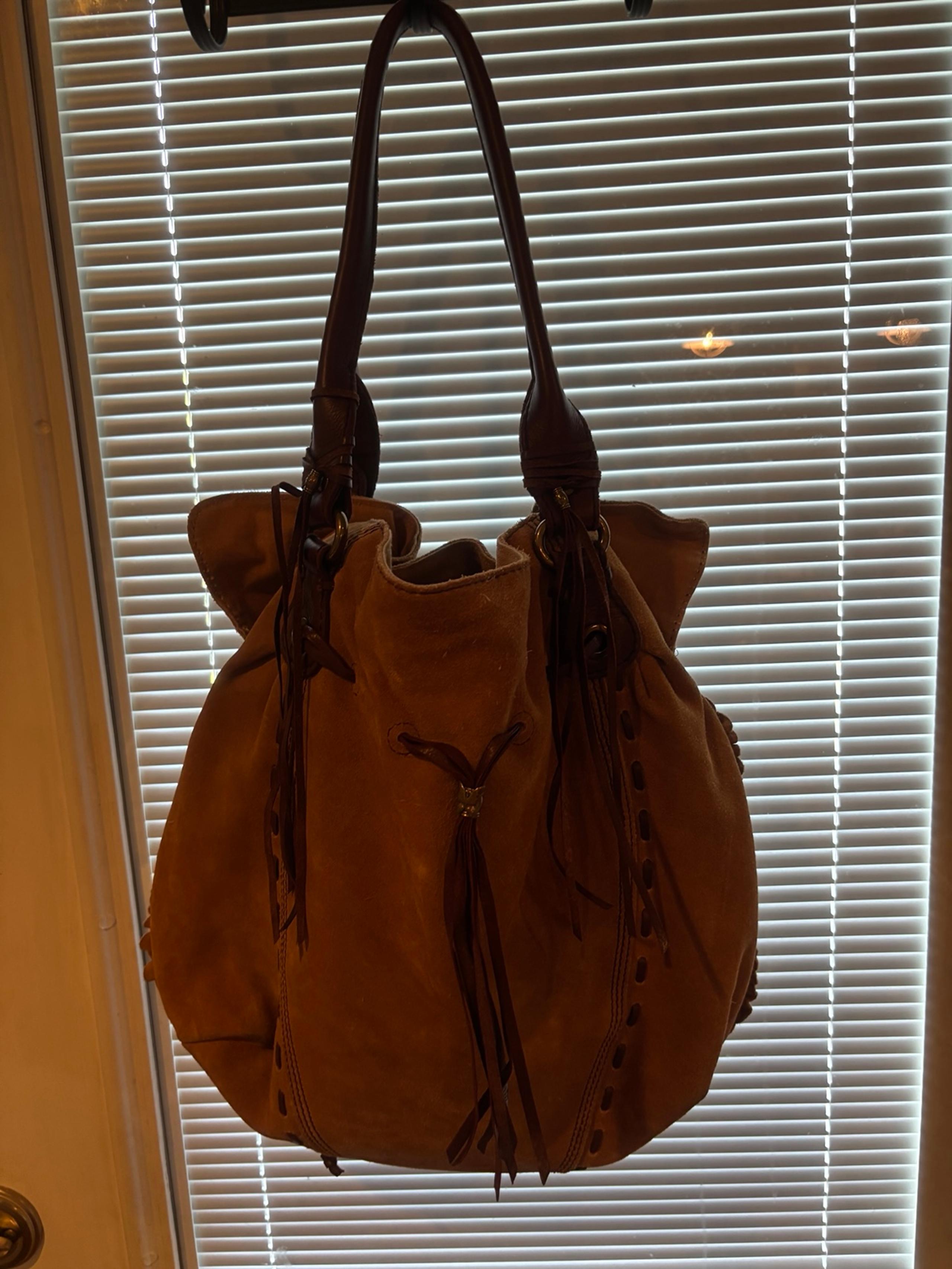 Tan and Brown Suede and Leather Bag - Lucky Brand