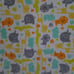 Baby Starters Safari Blanket Elephant Lion Giraffe Hippo Owl Yellow Orange Gray