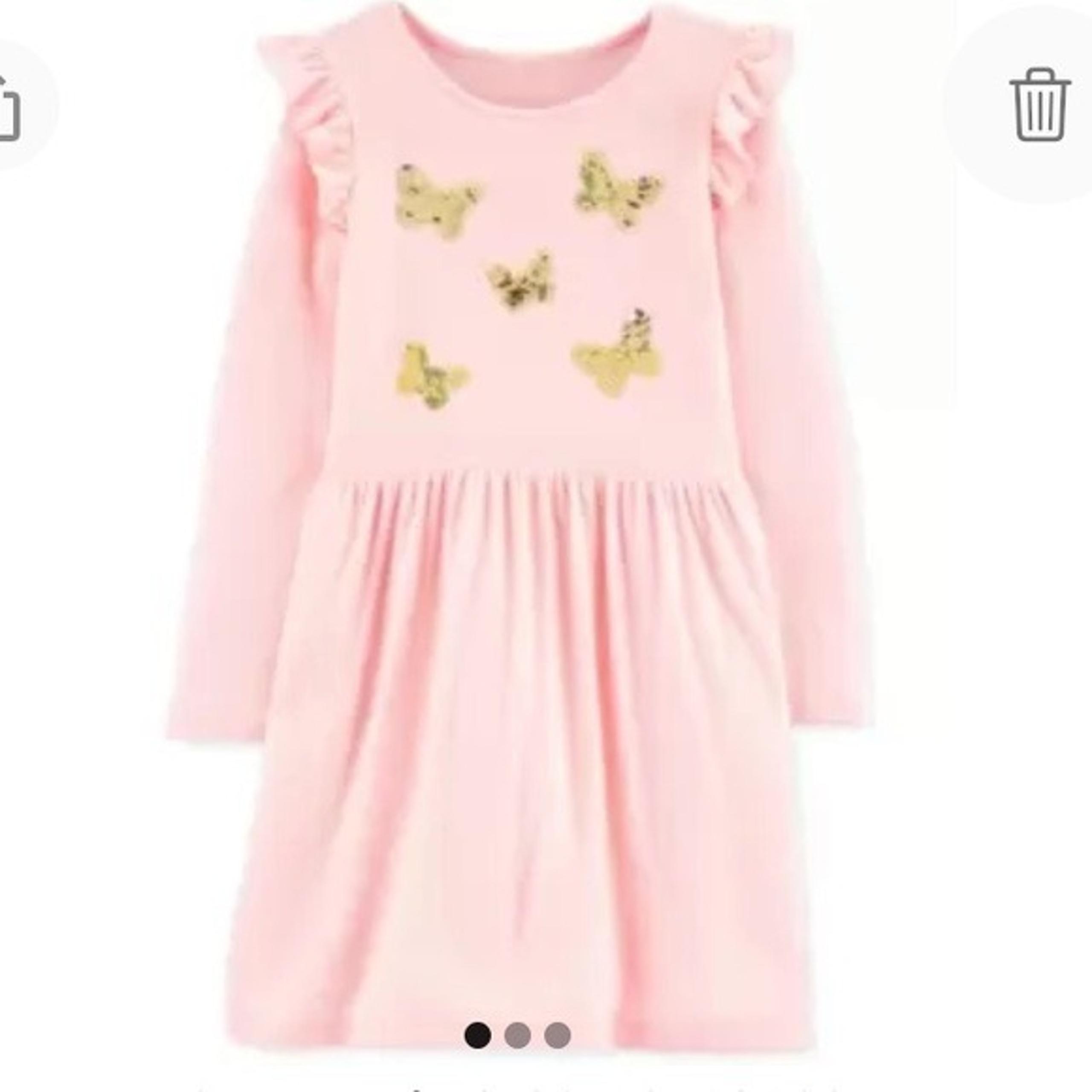 NEW Carter’s Girls Sequin Butterflies, Size 6/6X, Pink
