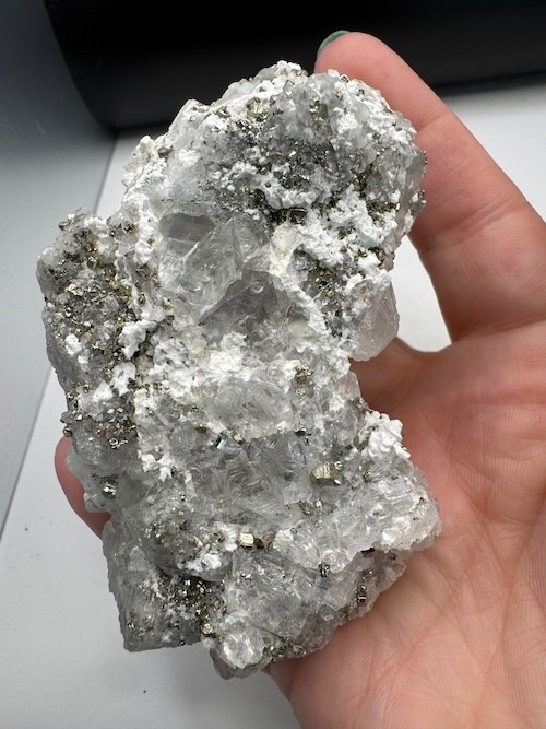 5463 Rare Clear Fluorite with Pyrite 261g Burma