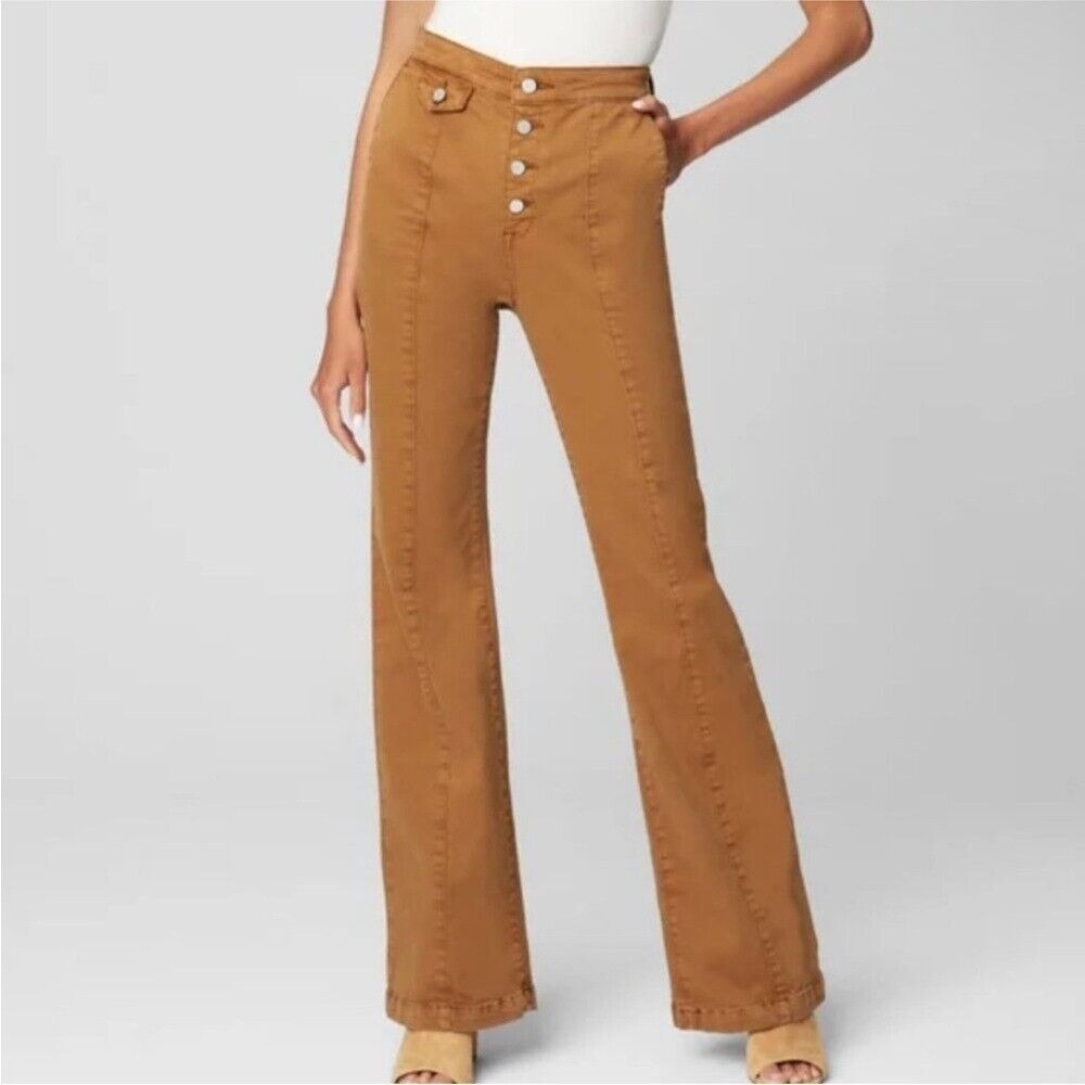 Blank NYC The Delancey Golden Latte Wide Leg Ultra High Waisted Jean Size 29