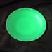 4 Macbeth Evans Uranium Oxford Milkglass Plates 5.75 Vtg/Antique Pre-WWII