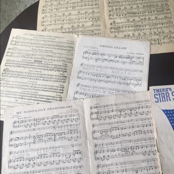 Piano Sheet music Vintage Piano Music Sheets 7 Total