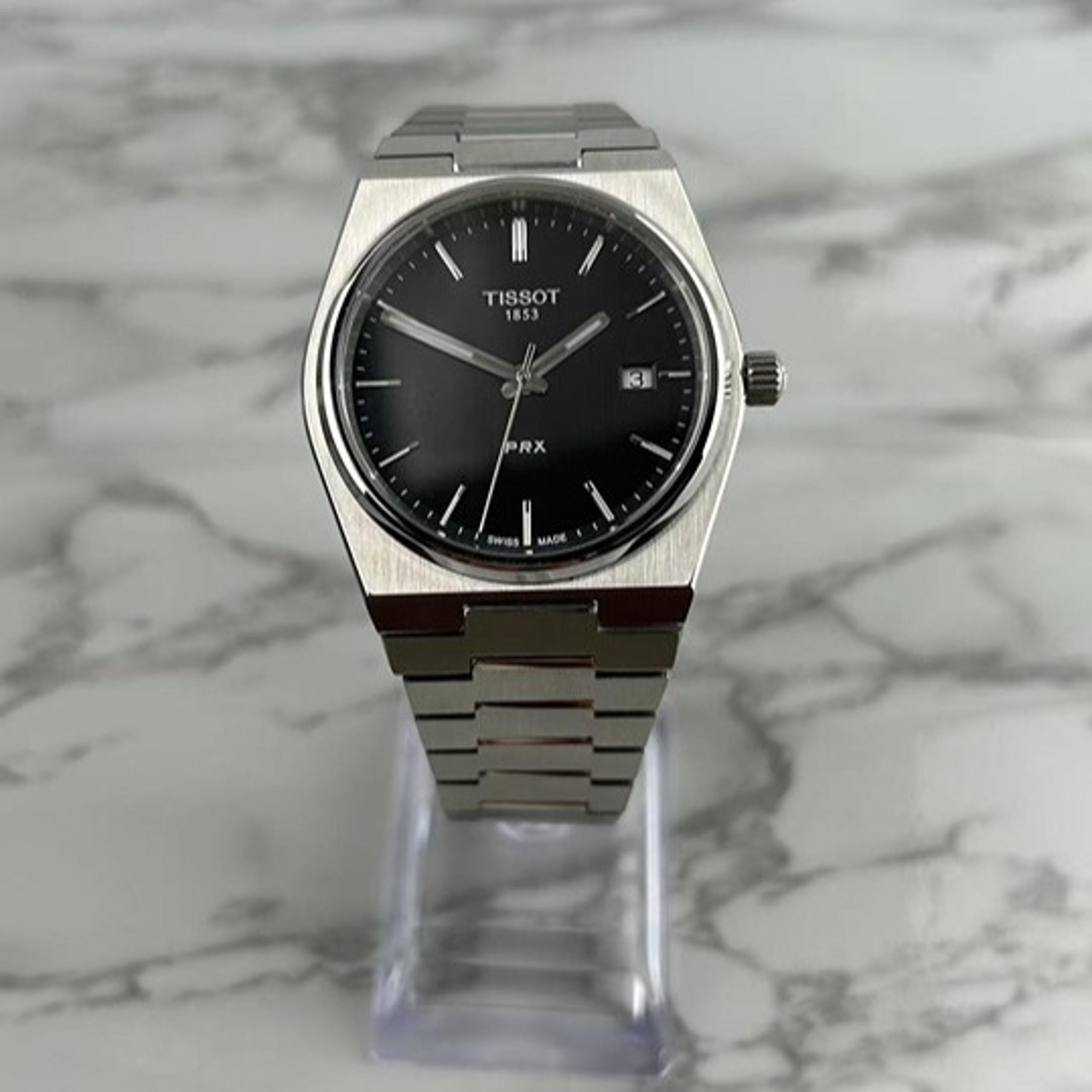 PRX 40mm Swiss Quartz Movement Men's Watch-Black Dial-T1374101105100 - Tissot