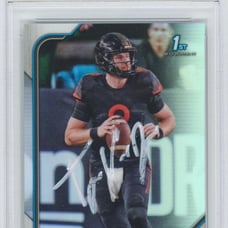 Tyler Van Dyke 2022 Autographed Topps Bowman 1st Silver Refractor Rookie #53 PSA