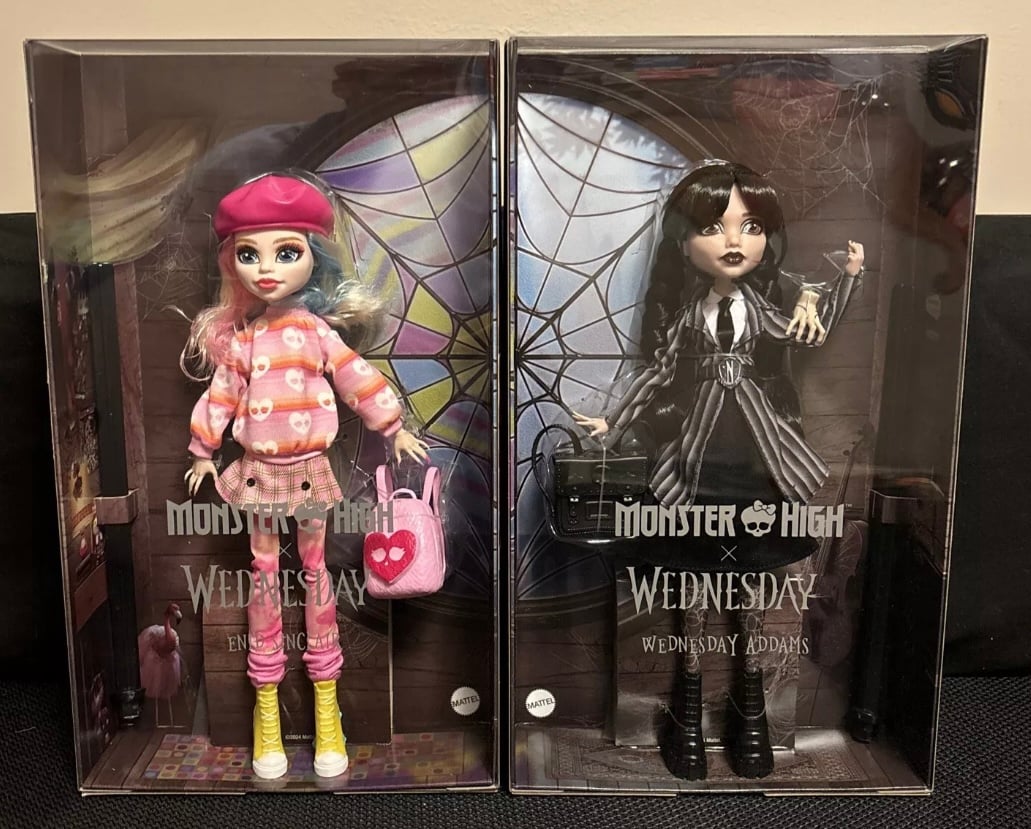 Monster High X Wednesday Addams & Enid Sinclair Addams Family Doll Set- Sealed