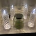 4Pack Battery Operated Candles with Rose Light Halo, (White, D 2.5 x H 7.2 )