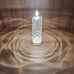 4Pack Battery Operated Candles with Rose Light Halo, (White, D 2.5 x H 7.2 )