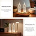 4Pack Battery Operated Candles with Rose Light Halo, (White, D 2.5 x H 7.2 )
