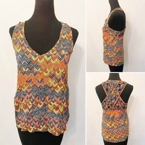 Ella Moss Tribal Printed Tank Top XS