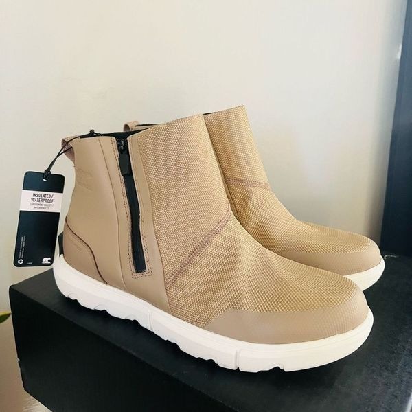 SOREL Explorer II Waterproof Bootie, Lightweight Taupe Sea Salt, Size 9.5, NWT