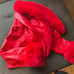 Azalea Wang Red leather jacket