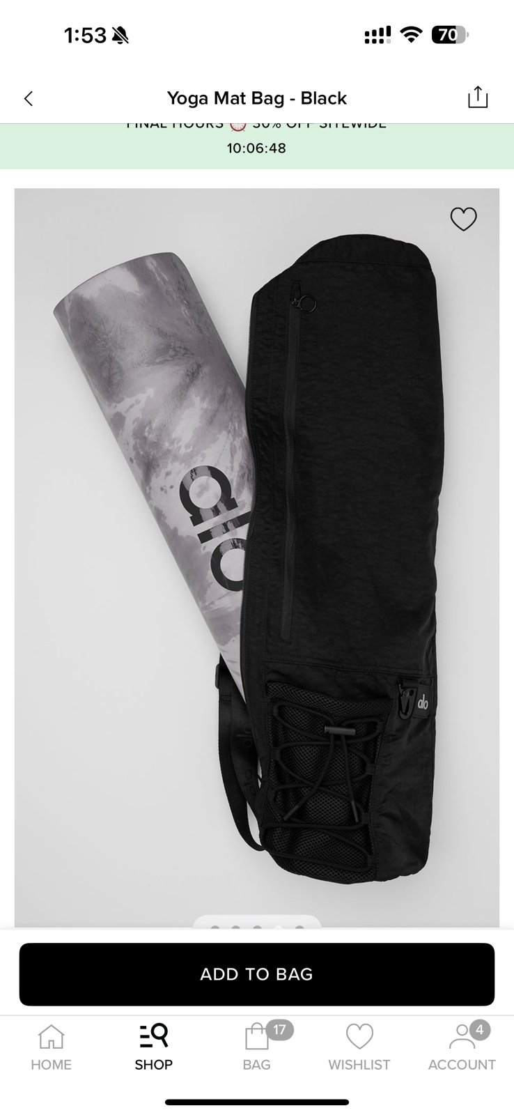 Alo Yoga Mat Bag in Black